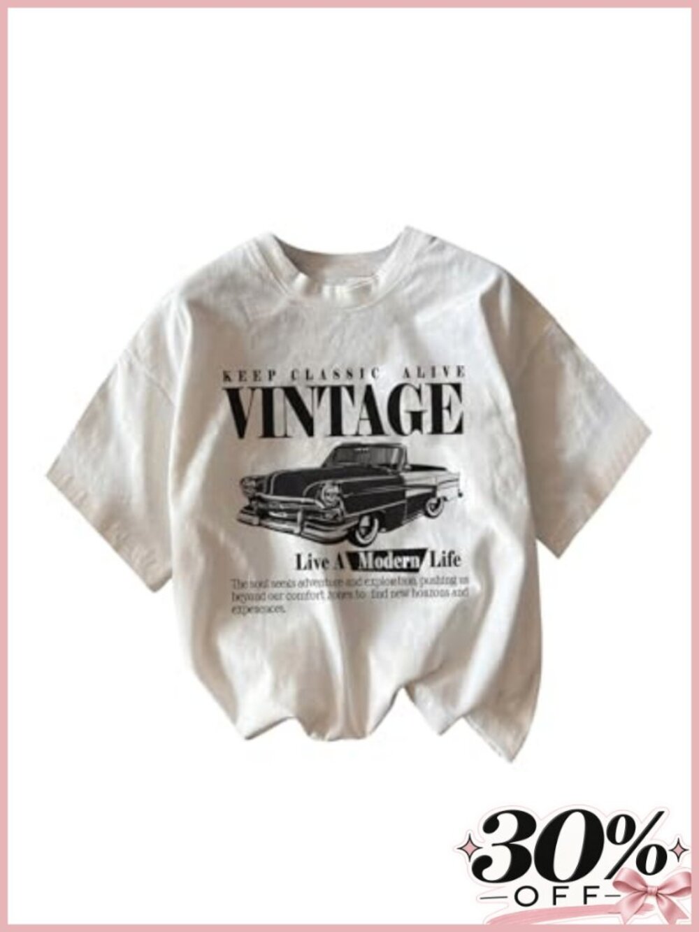 Women's Graphic Letter Tee Crew Neck Short Sleeve Vintage Summer Top